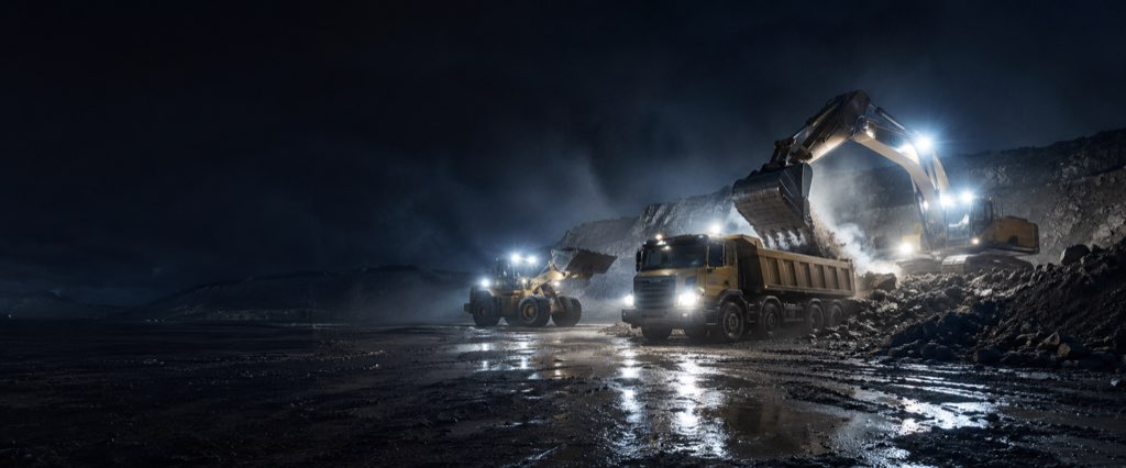 Tough Lighting LED work lights on heavy equipment