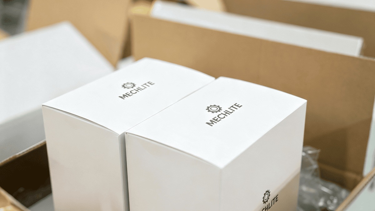 Lighting brand partner warehouse with packaged LED products