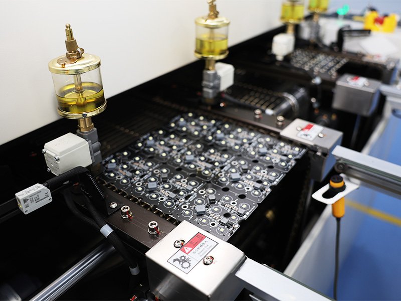 SMT printed circuit board assemblies for LED work lights on the production line