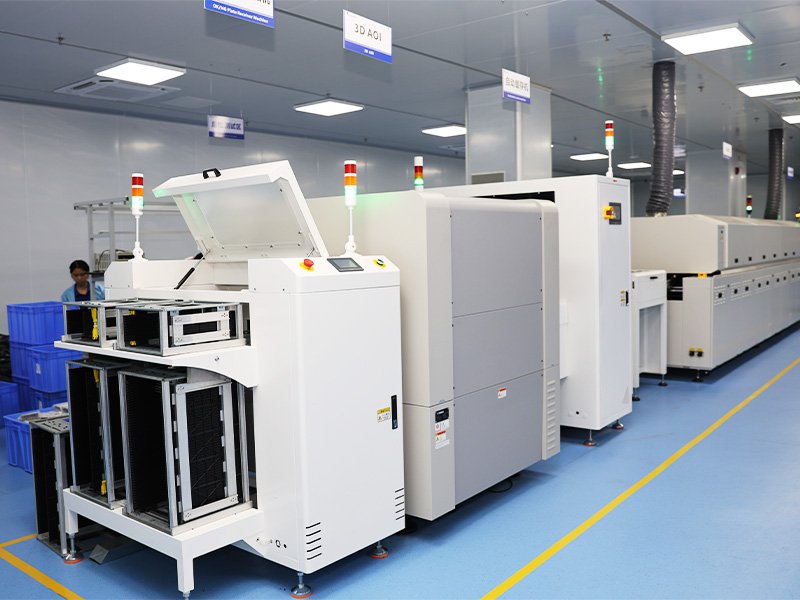 Automated SMT production line with AOI inspection and reflow soldering