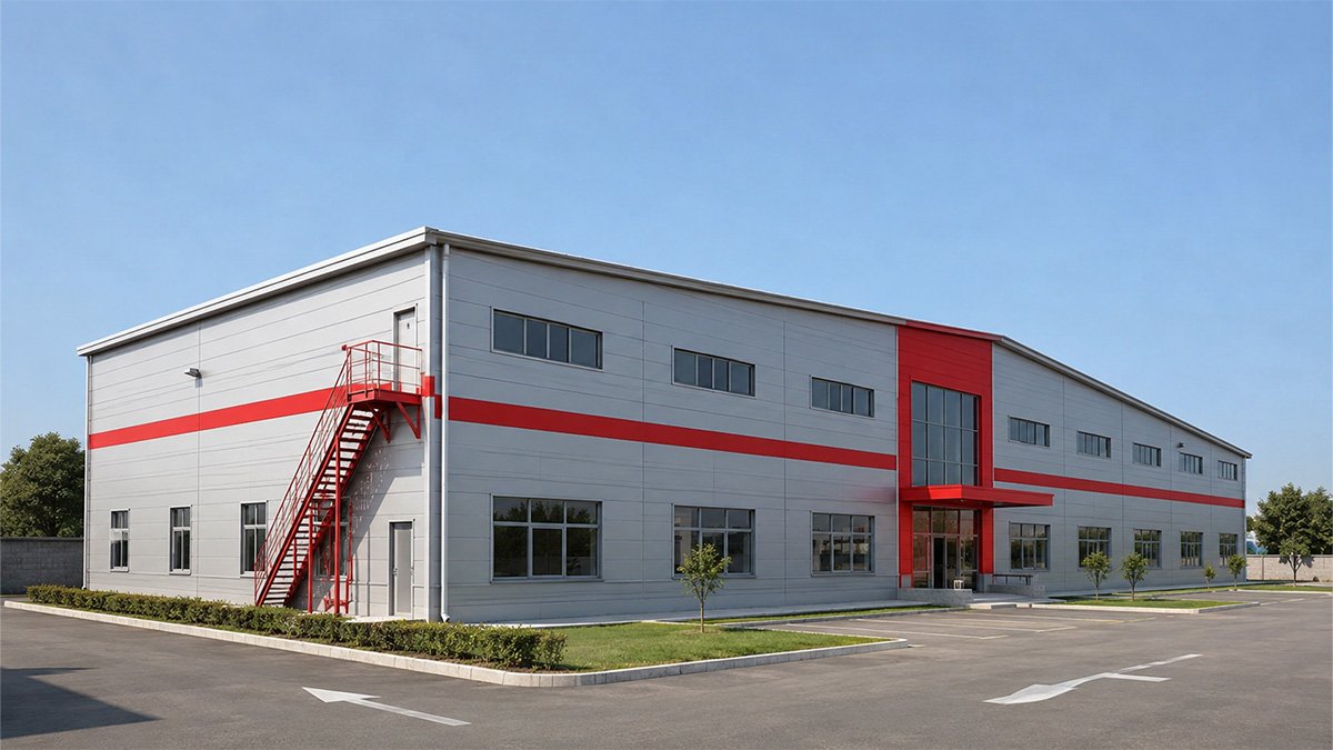 Exterior view of the Tough Lighting LED work light manufacturing facility