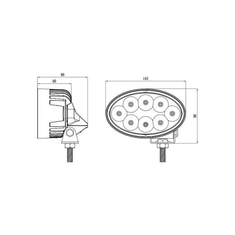 5.6inch 40W Oval LED Tractor Work Lights - Tough Lighting