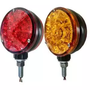 Allis Chalmers/John Deere LED Double-Sided Flashing Light - Amber/Red