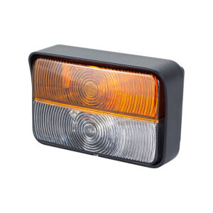 03104000 direction and position light halogen, front, rectangular, 12v, amber/transparent, bolt on, 80x120mm, cobo